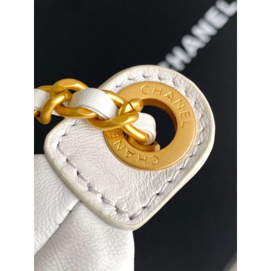 Replica Borsa hobo Chanel 25S AS5528 Oro Bianco Metallizzato Imitazioni Falso