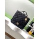 Replica Zaino Chanel 25B Clover Series Vintage AS5715 Pelle di vitello granata Nero Imitazioni Falso