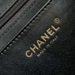 Replica Zaino Chanel 25B Clover Series Vintage AS5715 Pelle di vitello granata Nero Imitazioni Falso