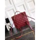 Replica Zaino Chanel 25B Clover Series Vintage AS5715 Pelle di vitello granata Rosso Imitazioni Falso