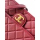 Replica Zaino Chanel 25B Clover Series Vintage AS5715 Pelle di vitello granata Rosso Imitazioni Falso
