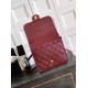 Replica Zaino Chanel 25B Clover Series Vintage AS5715 Pelle di vitello granata Rosso Imitazioni Falso