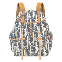 Replica Zaino Dior Hit the Road Dior Oblique denim jacquard Blu Imitazioni Falso