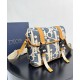 Replica Borsa a tracolla Dior Hit The Road con patta Dior Dior Oblique denim jacquard Blu Imitazioni Falso