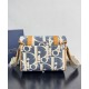 Replica Borsa a tracolla Dior Hit The Road con patta Dior Dior Oblique denim jacquard Blu Imitazioni Falso