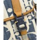 Replica Borsa a tracolla Dior Hit The Road con patta Dior Dior Oblique denim jacquard Blu Imitazioni Falso