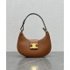 Replica Borsa a tracolla Celine Ava Triomphe Half Moon Caffè Imitazioni Falso