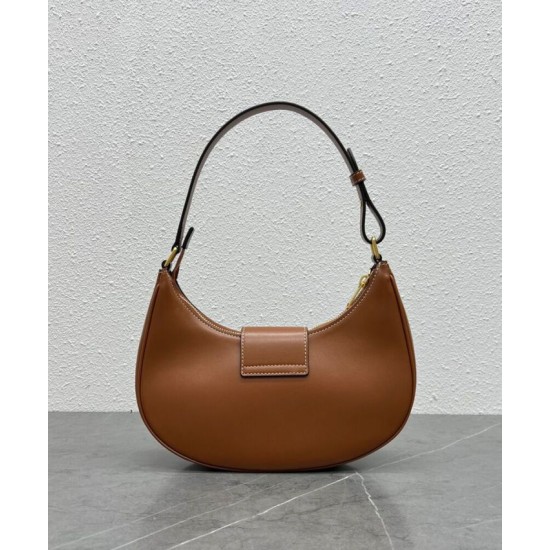 Replica Borsa a tracolla Celine Ava Triomphe Half Moon Caffè Imitazioni Falso