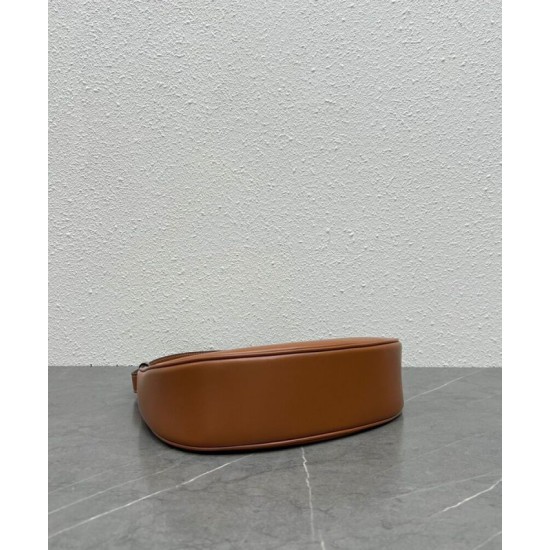 Replica Borsa a tracolla Celine Ava Triomphe Half Moon Caffè Imitazioni Falso
