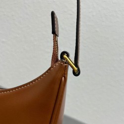 Replica Borsa a tracolla Celine Ava Triomphe Half Moon Caffè Imitazioni Falso