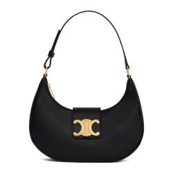 Replica Borsa a tracolla Celine Ava Triomphe Half Moon Nera Imitazioni Falso