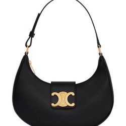 Replica Borsa a tracolla Celine Ava Triomphe Half Moon Nera Imitazioni Falso