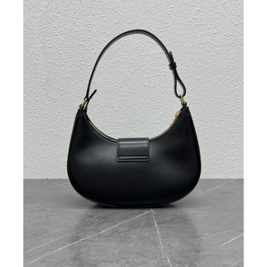 Replica Borsa a tracolla Celine Ava Triomphe Half Moon Nera Imitazioni Falso