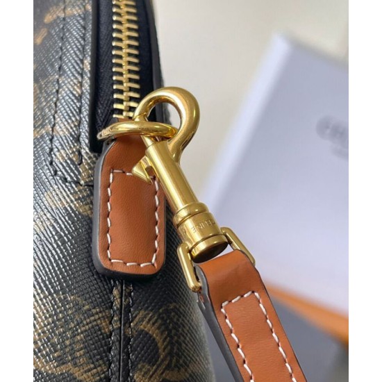 Replica Borsa a mano Celine Teen Honorine Caffè scuro Imitazioni Falso