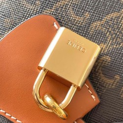 Replica Borsa a mano Celine Teen Honorine Caffè scuro Imitazioni Falso