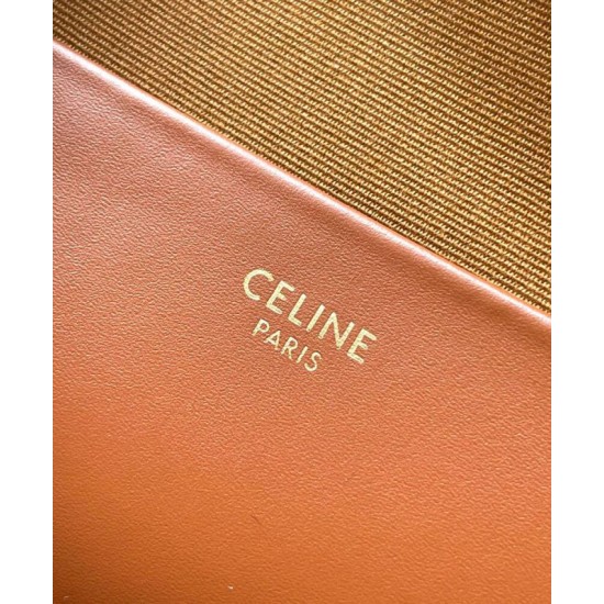 Replica Borsa a mano Celine Teen Honorine Caffè scuro Imitazioni Falso