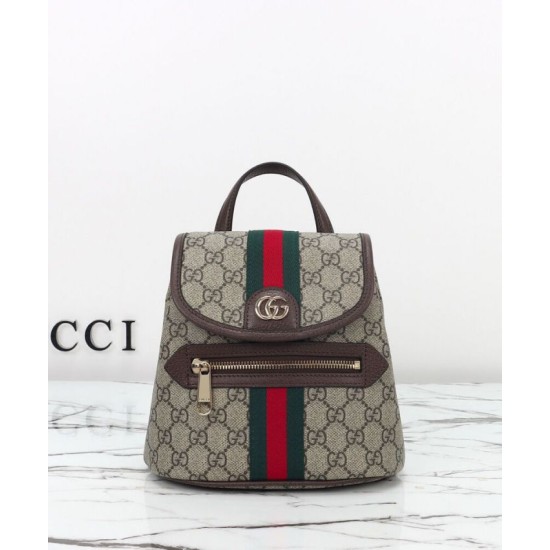 Replica Zaino piccolo Gucci Ophidia 836854 Caffè scuro Imitazioni Falso