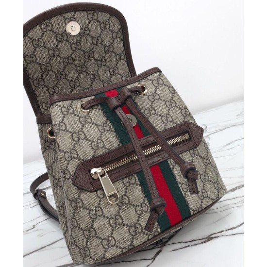 Replica Zaino piccolo Gucci Ophidia 836854 Caffè scuro Imitazioni Falso