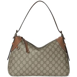 Replica Borsa a tracolla media Gucci serie GG Emblem 815216 Marrone Imitazioni Falso