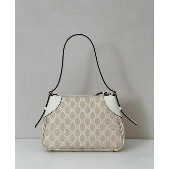 Replica Borsa a tracolla Gucci GG Emblem Piccola 815218 Crema Imitazioni Falso