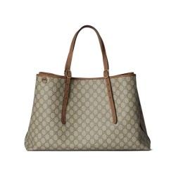 Replica Borsa tote oversize Gucci GG Emblem Series 815212 Caffè Imitazioni Falso