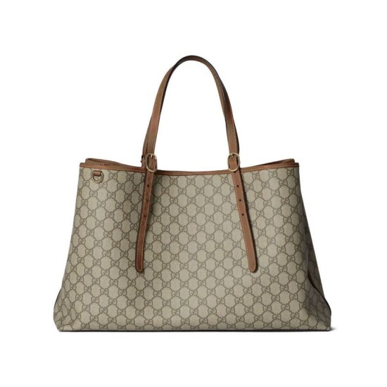 Replica Borsa tote oversize Gucci GG Emblem Series 815212 Caffè Imitazioni Falso