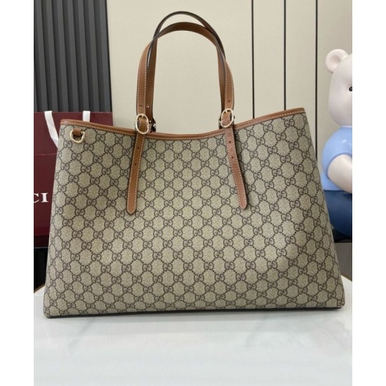 Replica Borsa tote oversize Gucci GG Emblem Series 815212 Caffè Imitazioni Falso