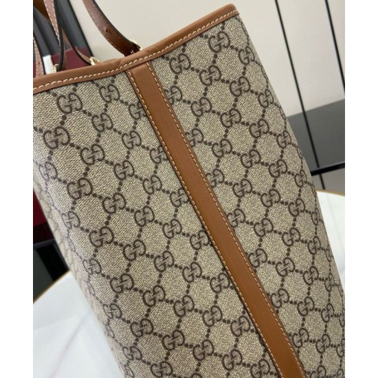 Replica Borsa tote oversize Gucci GG Emblem Series 815212 Caffè Imitazioni Falso
