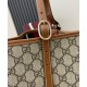 Replica Borsa tote oversize Gucci GG Emblem Series 815212 Caffè Imitazioni Falso