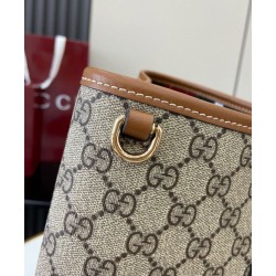 Replica Borsa tote oversize Gucci GG Emblem Series 815212 Caffè Imitazioni Falso