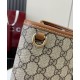 Replica Borsa tote oversize Gucci GG Emblem Series 815212 Caffè Imitazioni Falso