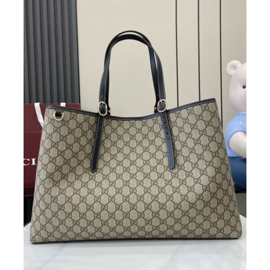 Replica Borsa tote oversize Gucci GG Emblem Series 815212 Nero Imitazioni Falso