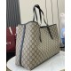 Replica Borsa tote oversize Gucci GG Emblem Series 815212 Nero Imitazioni Falso
