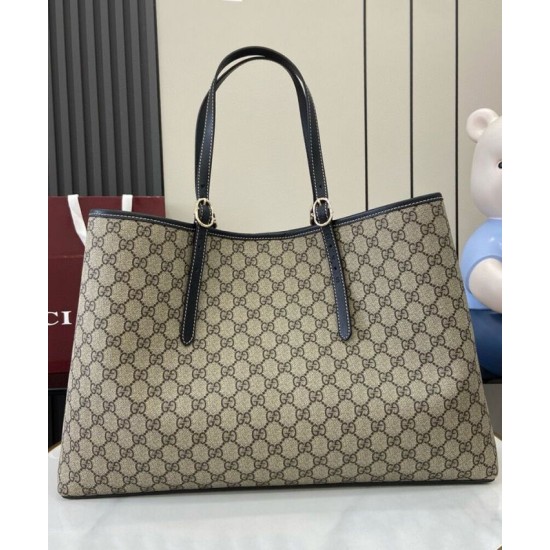 Replica Borsa tote oversize Gucci GG Emblem Series 815212 Nero Imitazioni Falso