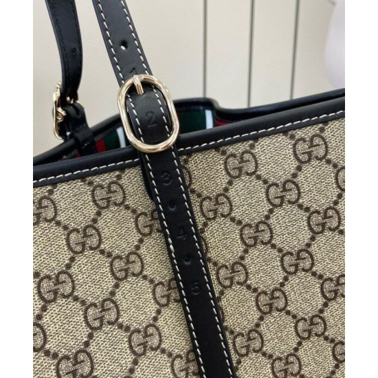 Replica Borsa tote oversize Gucci GG Emblem Series 815212 Nero Imitazioni Falso