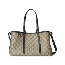Replica Borsa tote piccola Gucci GG Emblem 815214 Nero Imitazioni Falso