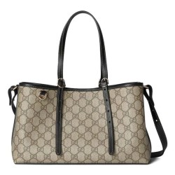 Replica Borsa tote piccola Gucci GG Emblem 815214 Nero Imitazioni Falso
