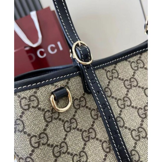 Replica Borsa tote piccola Gucci GG Emblem 815214 Nero Imitazioni Falso Replica Borsa tote piccola Gucci GG Emblem 815214 Nero Imitazioni Falso