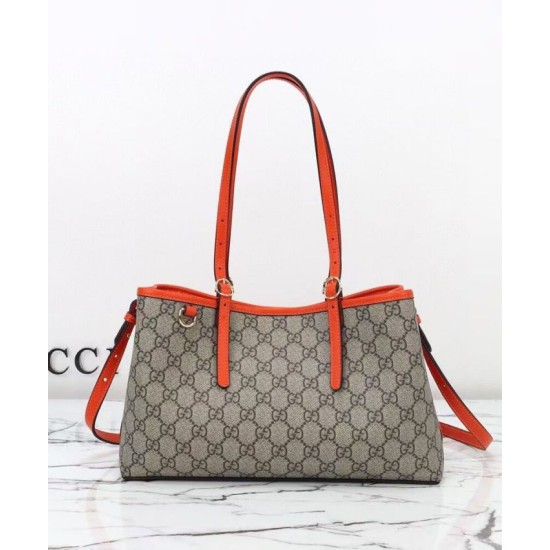 Replica Gucci Borsa tote piccola GG Emblem 815214 Arancione Imitazioni Falso