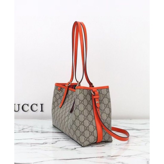 Replica Gucci Borsa tote piccola GG Emblem 815214 Arancione Imitazioni Falso
