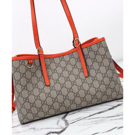 Replica Gucci Borsa tote piccola GG Emblem 815214 Arancione Imitazioni Falso