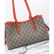 Replica Gucci Borsa tote piccola GG Emblem 815214 Arancione Imitazioni Falso