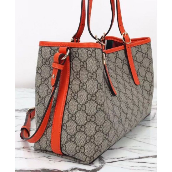 Replica Gucci Borsa tote piccola GG Emblem 815214 Arancione Imitazioni Falso