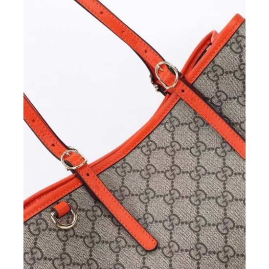 Replica Gucci Borsa tote piccola GG Emblem 815214 Arancione Imitazioni Falso