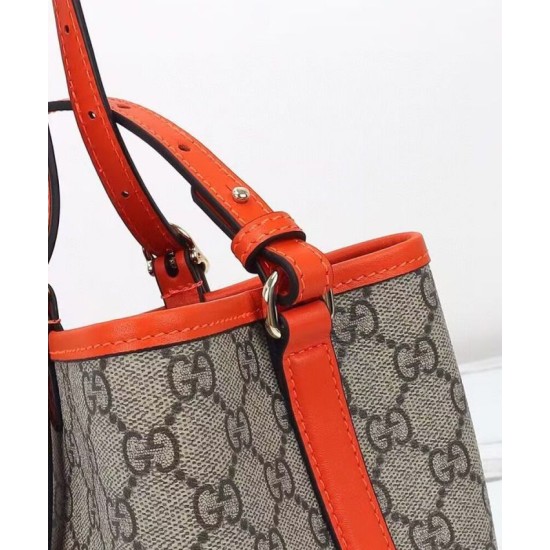 Replica Gucci Borsa tote piccola GG Emblem 815214 Arancione Imitazioni Falso