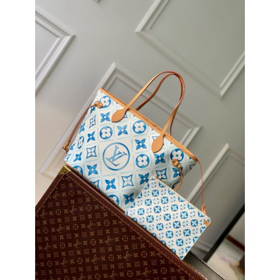 Perfette Qualità Repliche Louis Borsa Vuitton Neverfull MM Monogram Tiles Canvas M11263 Imitazione