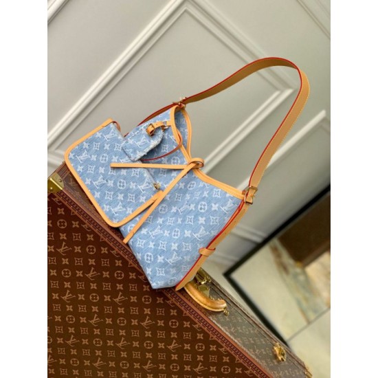 Miglior Falso Borsa Louis Vuitton CarryAll PM Monogram Denim M11462 Economiche Premium