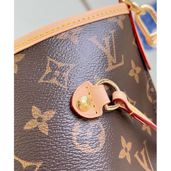 Replica perfetta Louis Vuitton Neverfull Bandouliere Inside Out MM Borsa Monogram Canvas M11947 Imitazione Outlet Online
