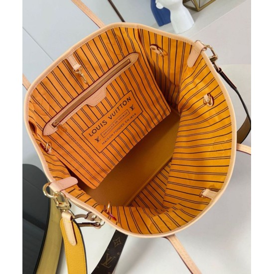 Replica perfetta Louis Vuitton Neverfull Bandouliere Inside Out MM Borsa Monogram Canvas M11947 Imitazione Outlet Online