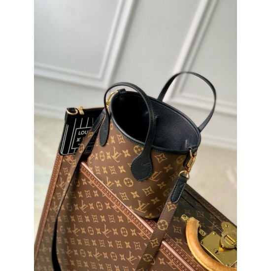 Migliore Repliche Borsa Louis Vuitton Neverfull Inside Out BB e Monogram M12099 Economiche Outlet Online
